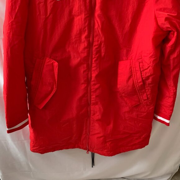 NIKE Dugout Long Full Zip Parka Jacket in Red/White Sz MEDIUM - Picture 3 of 7